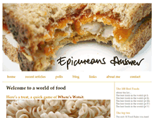 Tablet Screenshot of epicureansanswer.com